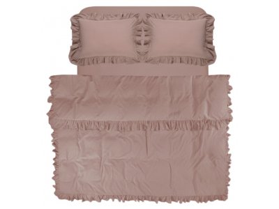 Постельное белье Lotus Home - Kansas Fly Pudra (Турция), евро комплект